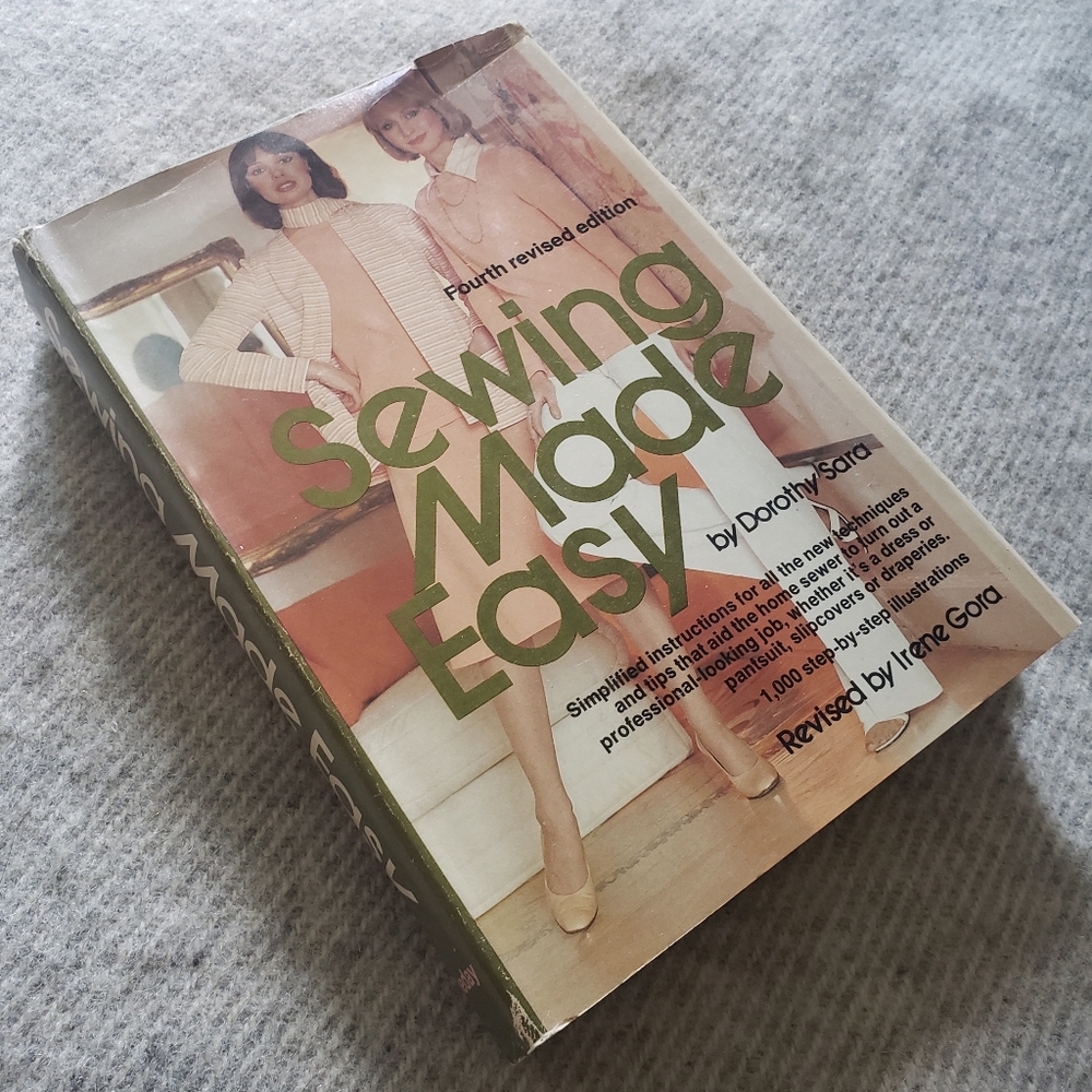 Vintage book Sewing Made Easy instructional with some illustrations